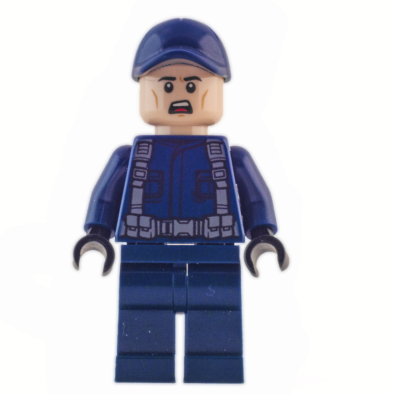 LEGO Guard in Dark Blue Cap, with Gray Straps (fig-005969)