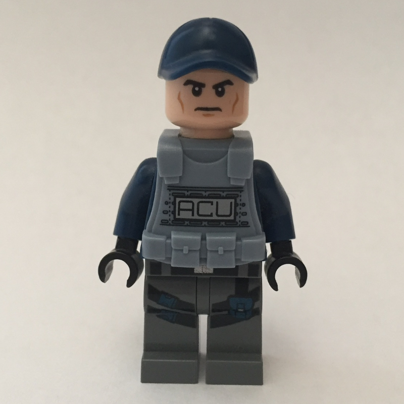 LEGO ACU Trooper with Sand Blue Armor and Dark Blue Cap (fig-005989)