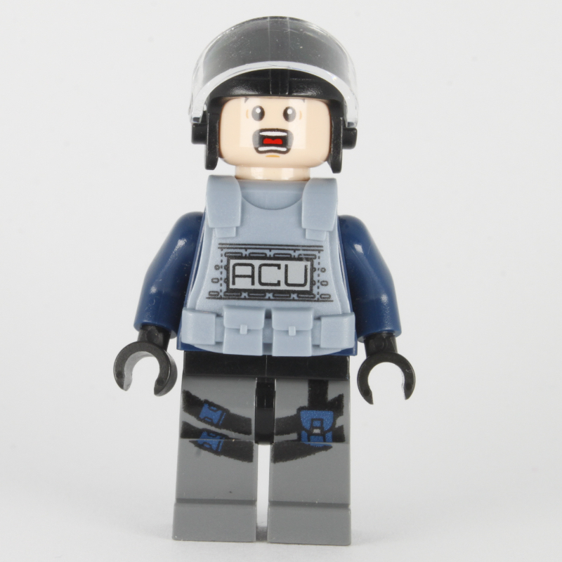 LEGO ACU Trooper with Sand Blue Armor, Scared (fig-005993)