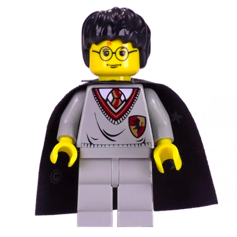 LEGO Harry Potter, Yellow Skin, Gryffindor Sweater with Crest, Cape with Stars (fig-006052)