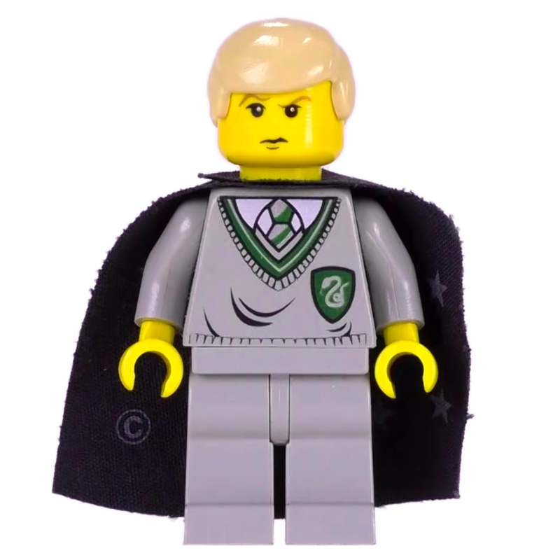 LEGO Draco Malfoy, Yellow Skin, Slytherin Sweater, Cape with Stars (fig-006057)