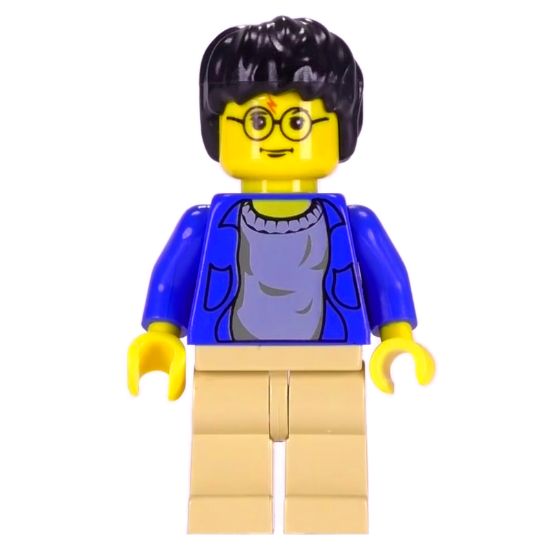 LEGO Harry Potter, Yellow Skin, Open Blue Jacket (fig-006060)
