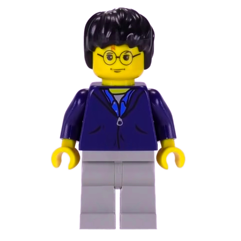 LEGO Harry Potter, Yellow Skin, Dark Blue Jacket with Zipper (fig-006065)