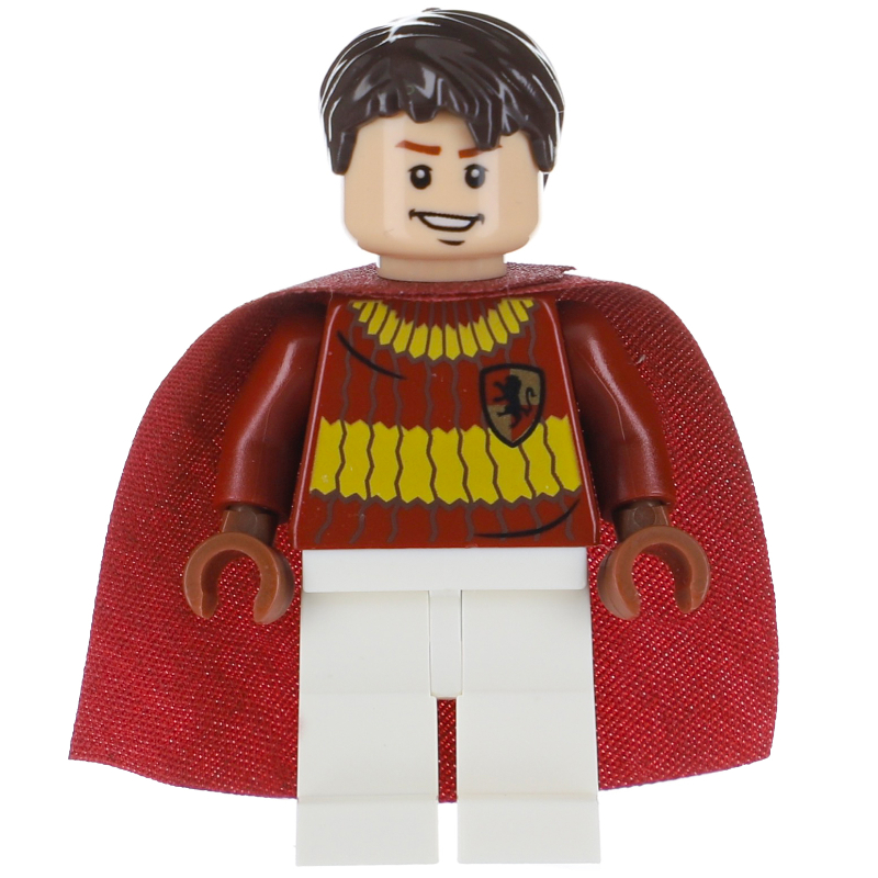 LEGO Oliver Wood, Dark Red, Yellow, and White Gryffindor Quidditch Uniform (fig-006082)