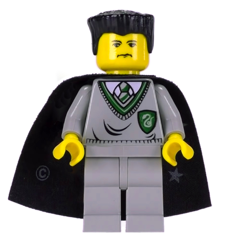 LEGO Vincent Crabbe / Ron Weasley, Yellow Skin, Slytherin Sweater with Crest, Cape with Stars (fig-006086)