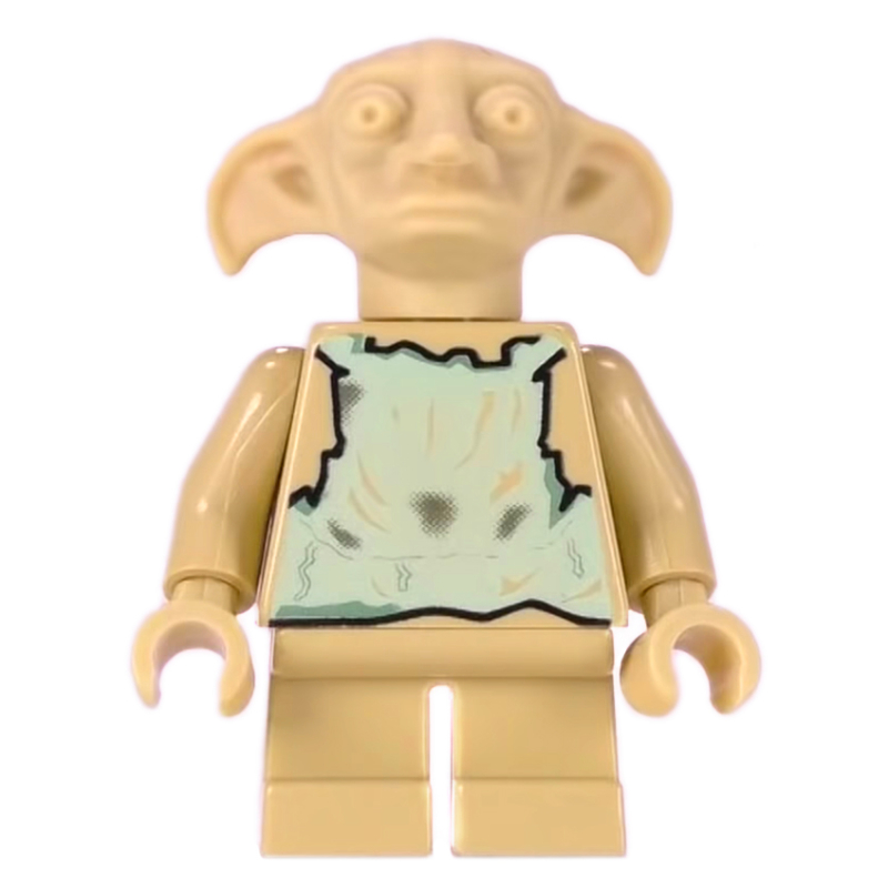 LEGO Dobby, Sand Green Vest, Unprinted Head (fig-006088)