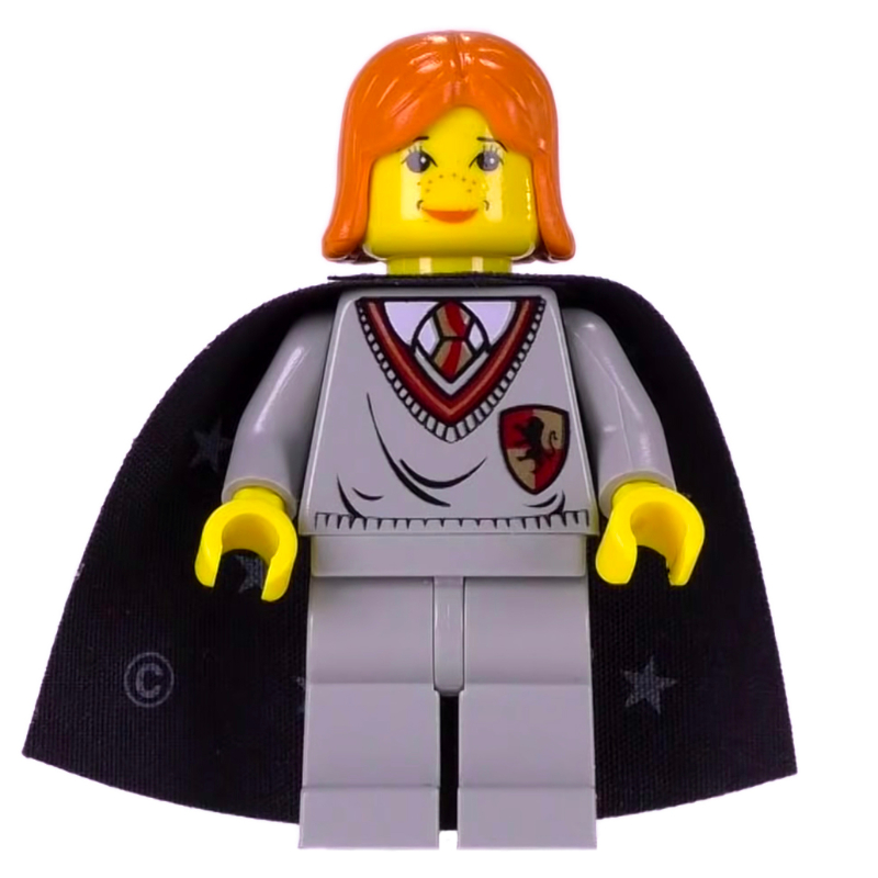 LEGO Ginny Weasley, Yellow Skin, Gryffindor Sweater with Crest, Cape with Stars (fig-006091)