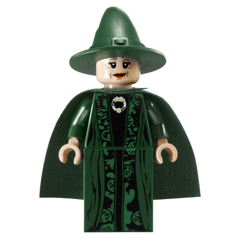 LEGO Professor Minerva McGonagall, Dark Green Robes, Hat, and Cape (fig-006125)