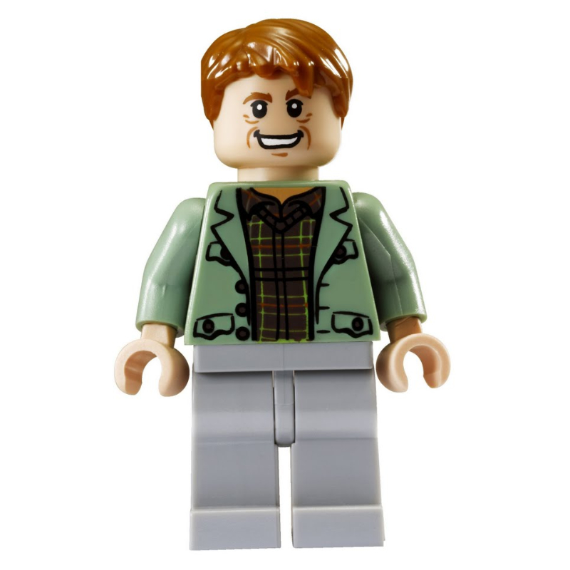 LEGO Arthur Weasley, Open Sand Green Jacket (fig-006135)