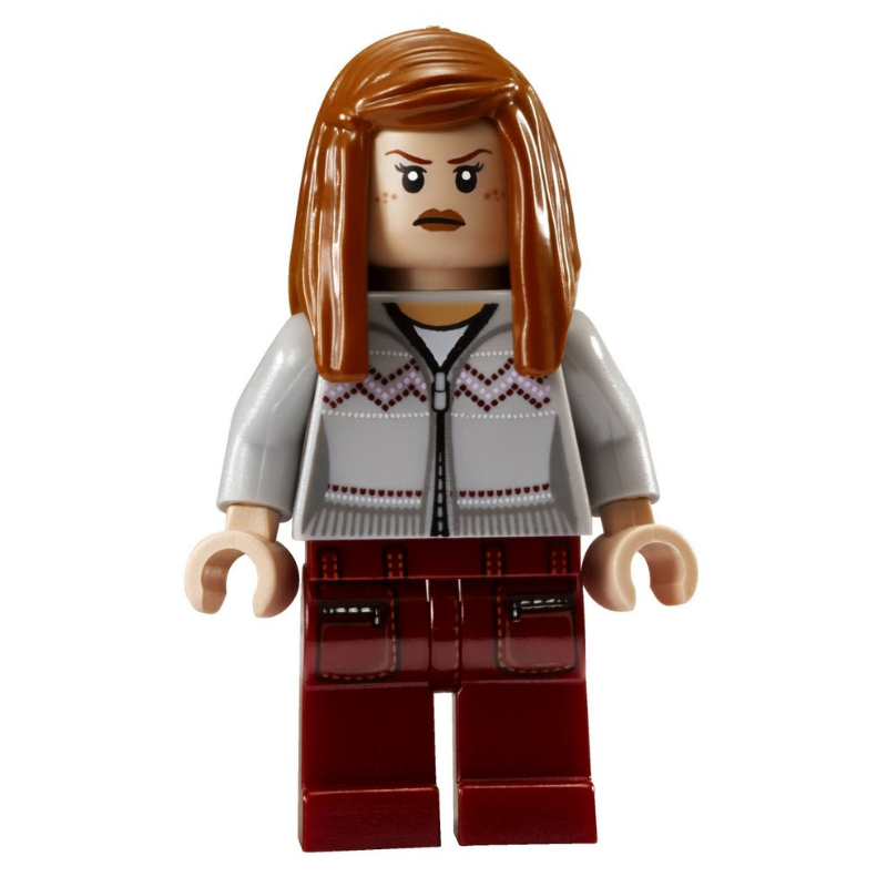 LEGO Ginny Weasley, Light Bluish Gray Sweater with Zipper (fig-006139)
