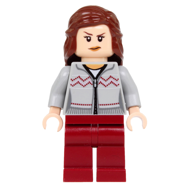 LEGO Hermione Granger, Light Bluish Gray Sweater with Zipper (fig-006167)