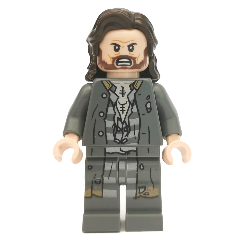 LEGO Sirius Black, Dark Bluish Gray Prison Outfit with Long Jacket (fig-006174)