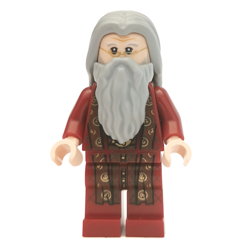 LEGO Albus Dumbledore, Dark Red Robes, Light Bluish Gray Hair and Beard (fig-006185)