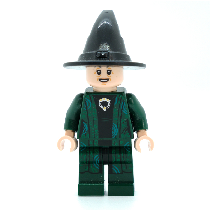 LEGO Professor Minerva McGonagall, Dark Green Robes, Black Hat (Dual Sided Head) (fig-006192)