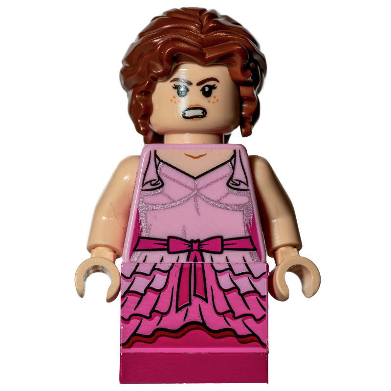 LEGO Hermione Granger, Bright Pink and Dark Pink Brick-Built Dress (fig-006211)
