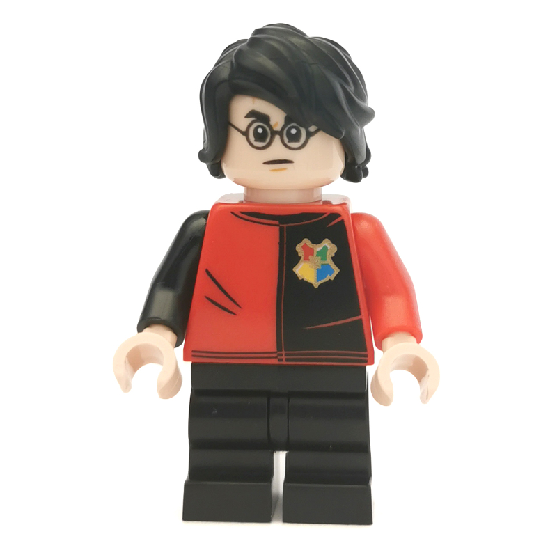 LEGO Harry Potter, Tournament Uniform Red and Black with Hogwarts Crest, Medium Legs (fig-006218)