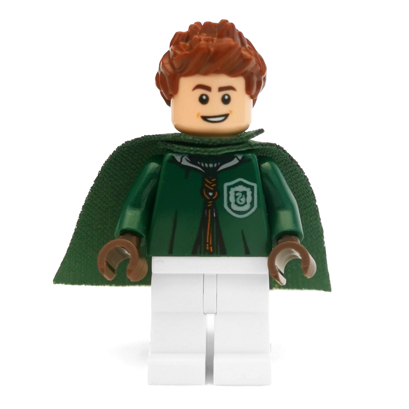 LEGO Lucian Bole, Dark Green and White Slytherin Quidditch Uniform (fig-006227)