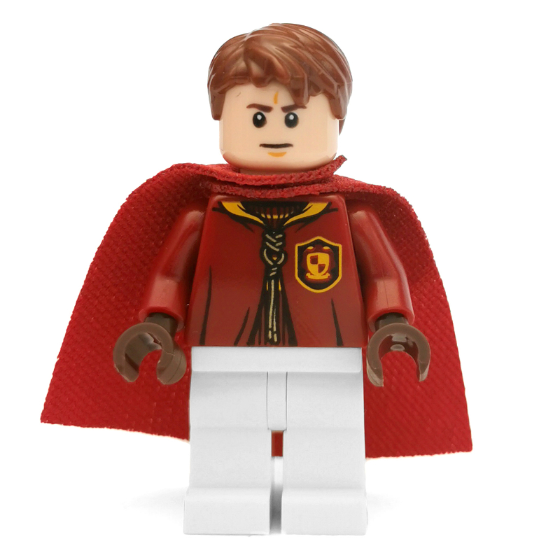 LEGO Oliver Wood, Dark Red and White Gryffindor Quidditch Uniform (fig-006228)
