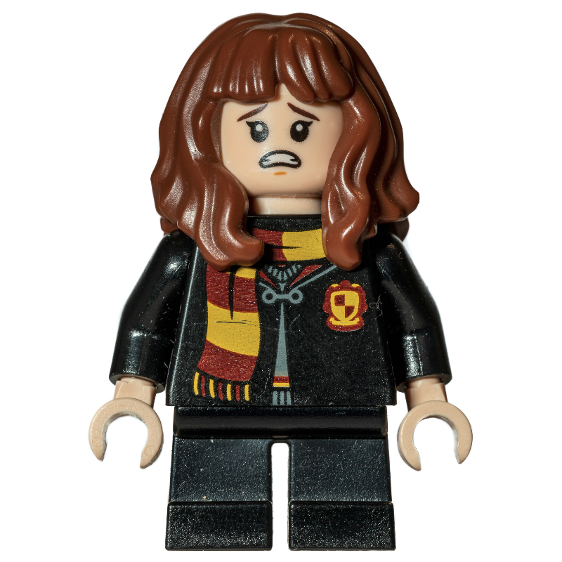LEGO Hermione Granger, Gryffindor Robe Closed with Scarf, Short Legs (fig-006230)