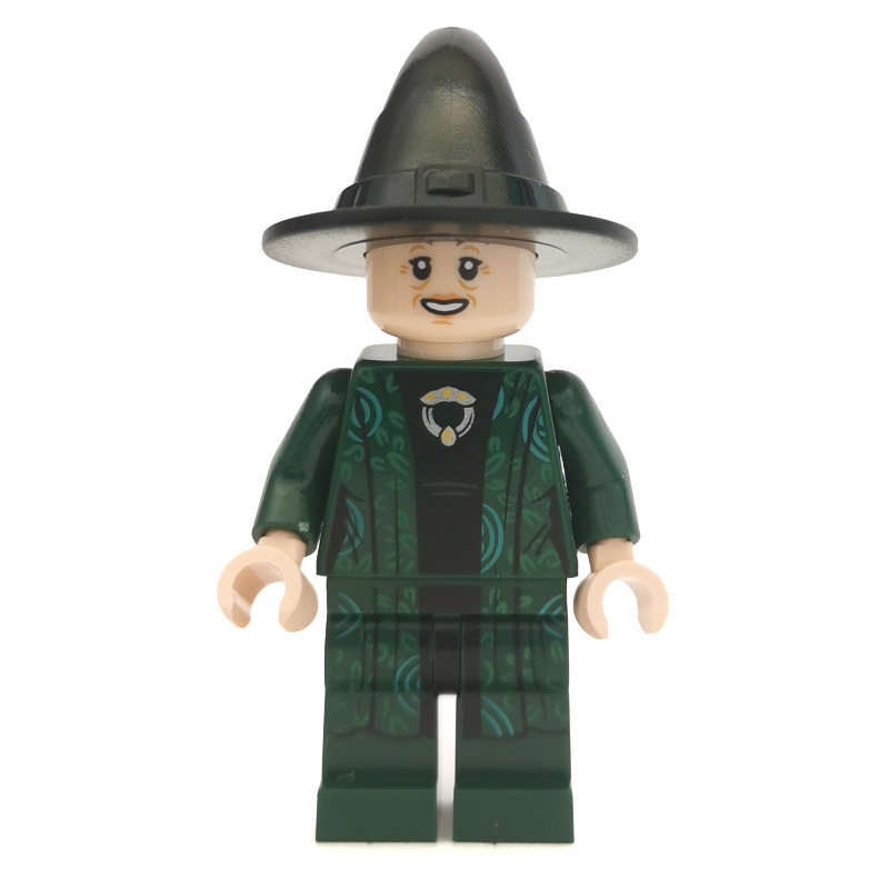 LEGO Professor Minerva McGonagall, Dark Green Robes, Black Hat (Single Sided Head) (fig-006232)