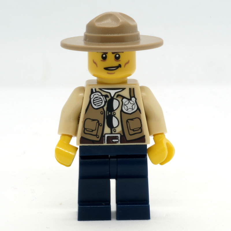 LEGO Swamp Police / Ranger, Dark Tan Campaign Hat, Dark Blue Legs (fig-006253)