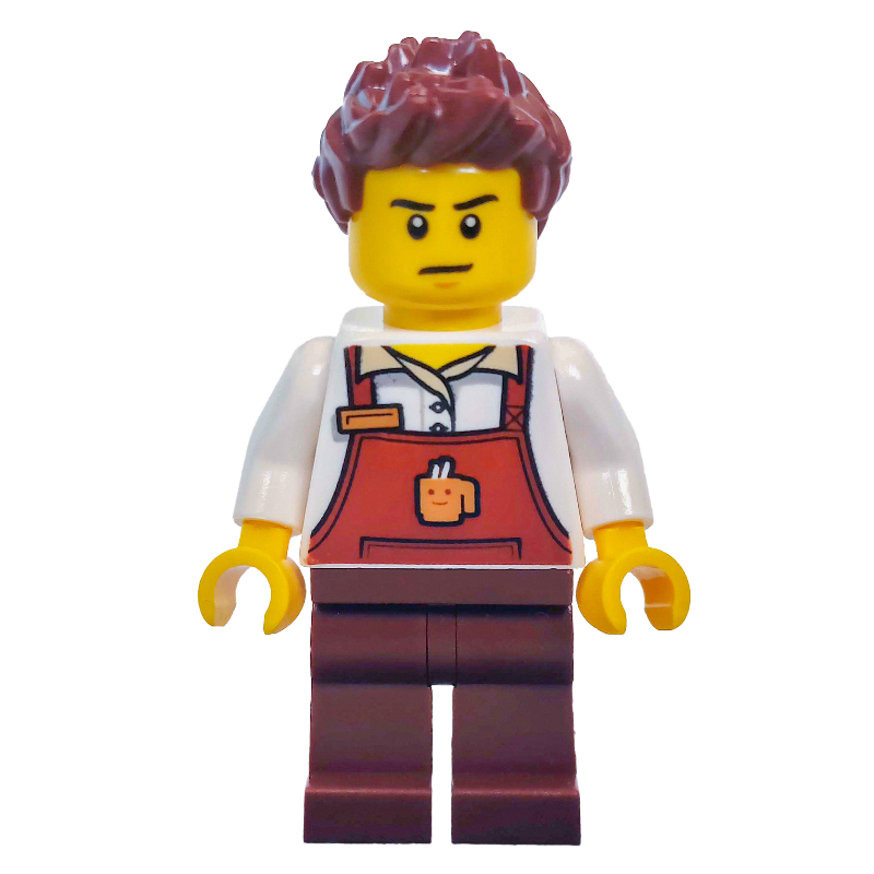 LEGO Rocky, Reddish Brown Apron with Cup on Front (fig-006321)