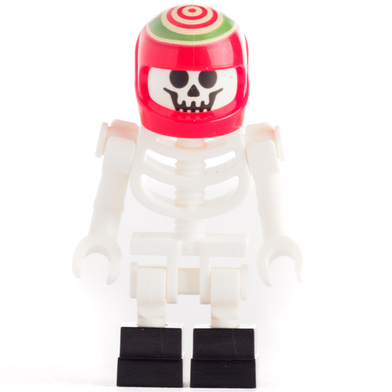 LEGO Douglas Elton / El Fuego, Skeleton with Red Helmet, Black Feet (fig-006322)
