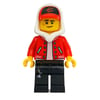 Jack Davids, Red Jacket with White Hood and Red Cap, Scared / Smirk