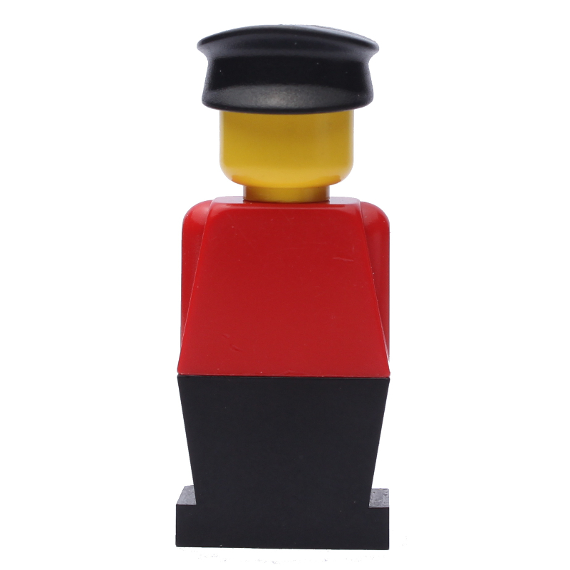 LEGO LEGOLAND Red Torso, Black Legs, Black Hat (fig-006381)