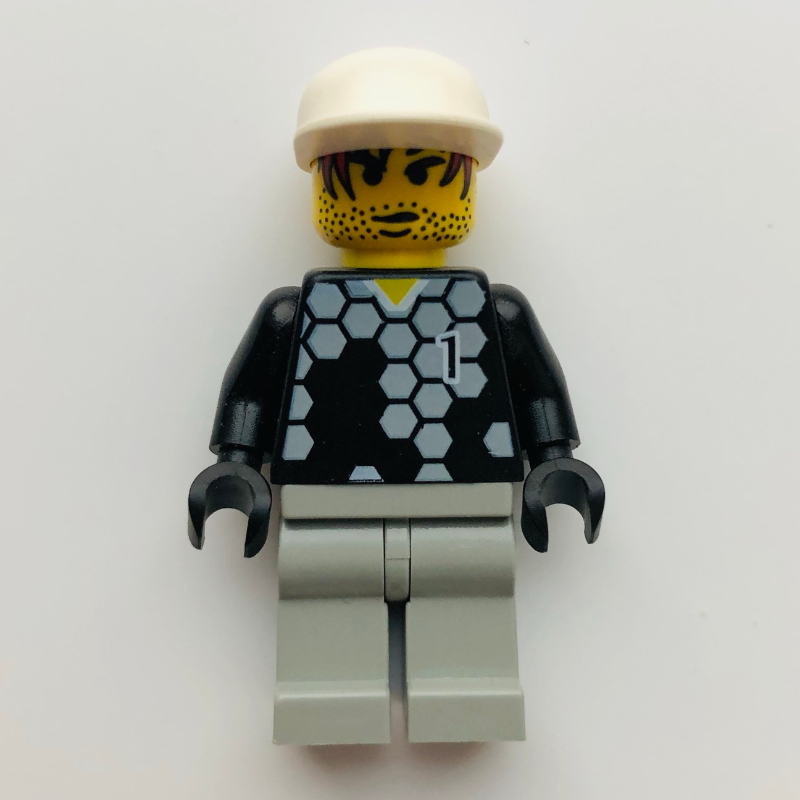 LEGO Soccer Player Goalie Black/White #1 (fig-006413)
