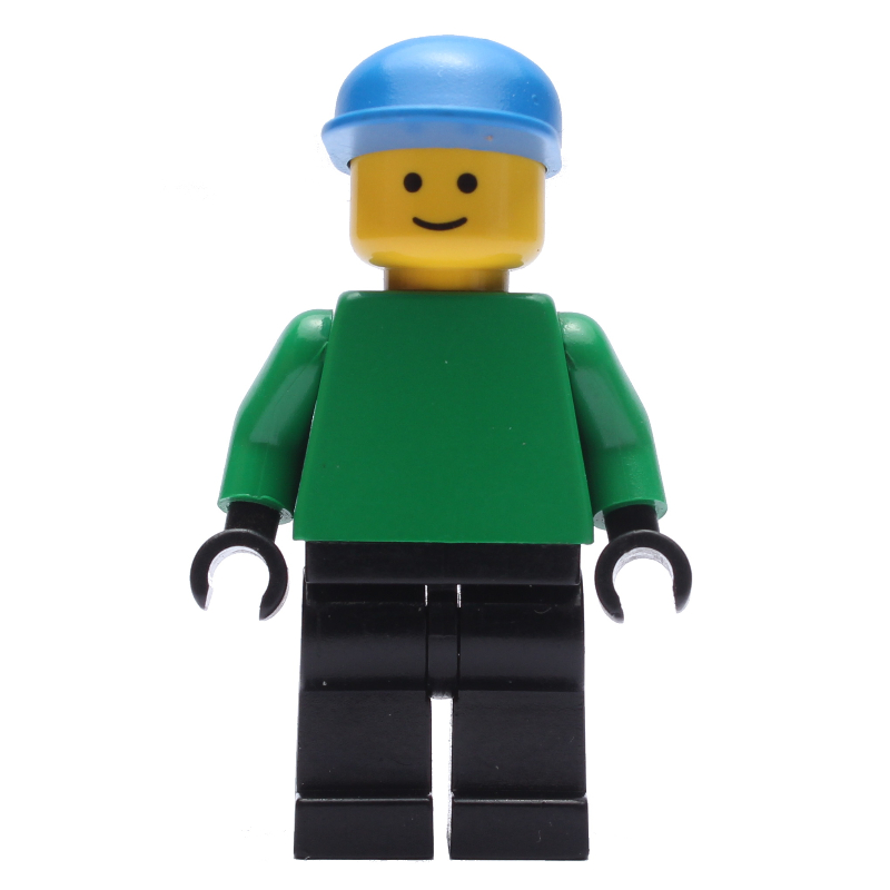 LEGO Soccer Player Goalie Green Torso, Black Legs, Blue Cap (fig-006414)