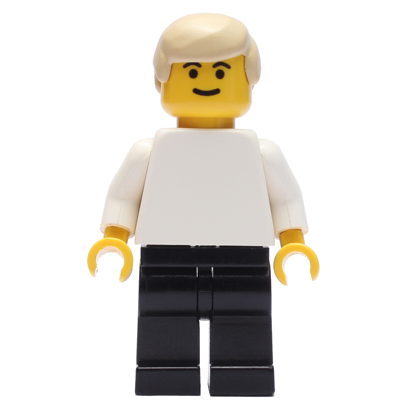 LEGO Soccer Player White Torso, Black Legs, Tan Hair (fig-006422)