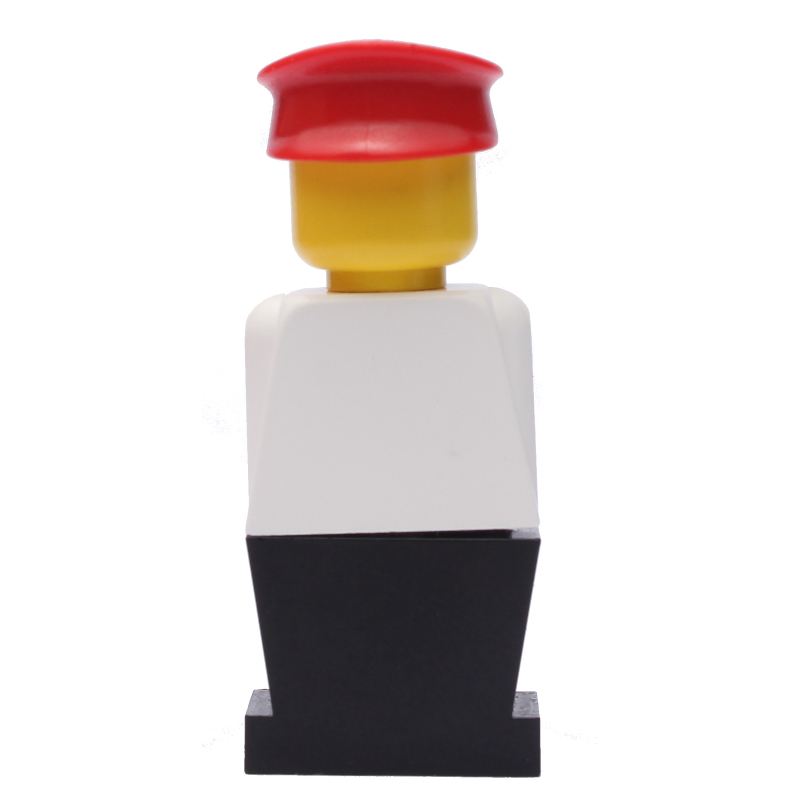 LEGO LEGOLAND White Torso, Black Legs, Red Hat (fig-006455)