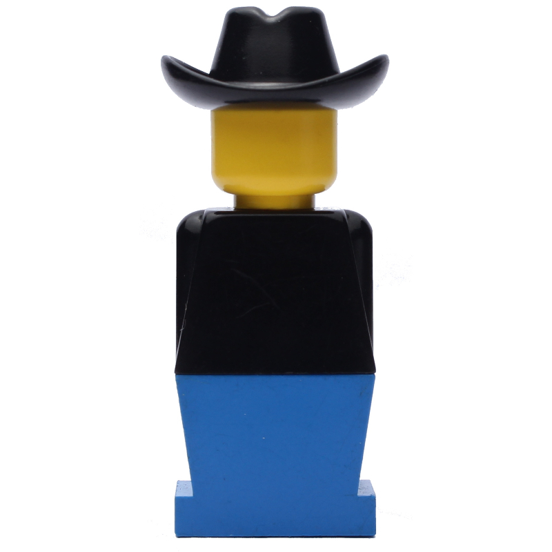 LEGO LEGOLAND Black Torso, Blue Legs, Black Cowboy Hat (fig-006460)