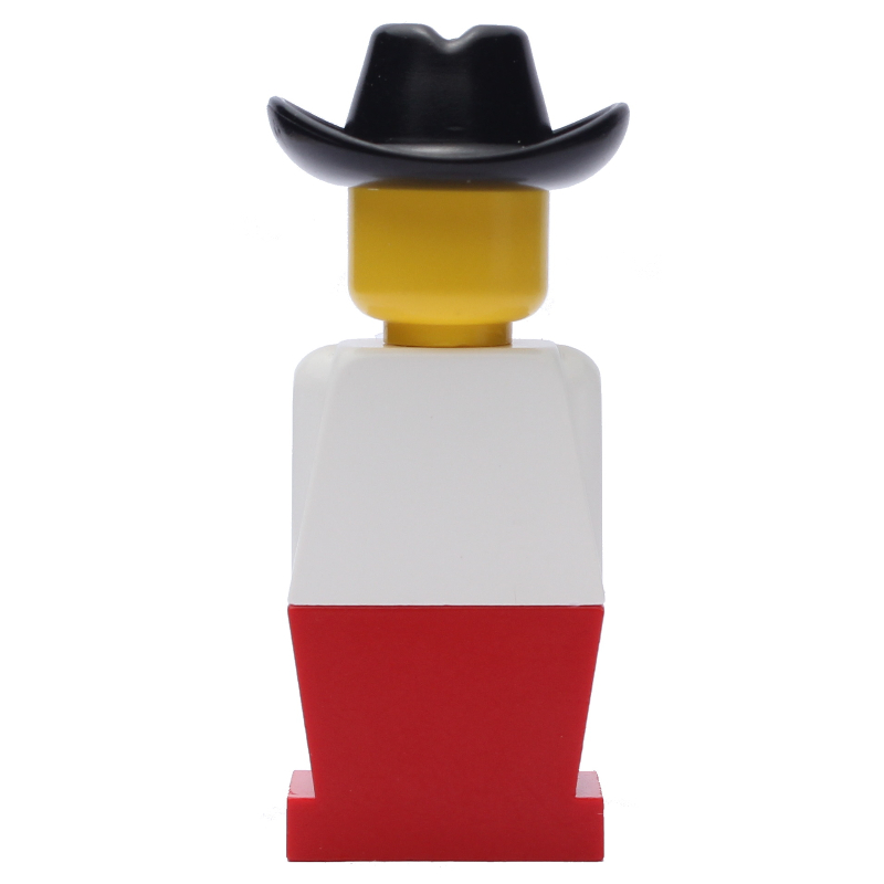 LEGO LEGOLAND White Torso, Red Legs, Black Cowboy Hat (fig-006467)