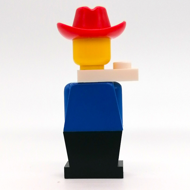LEGO LEGOLAND Blue Torso, Black Legs, Red Cowboy Hat, White Scarf (fig-006471)