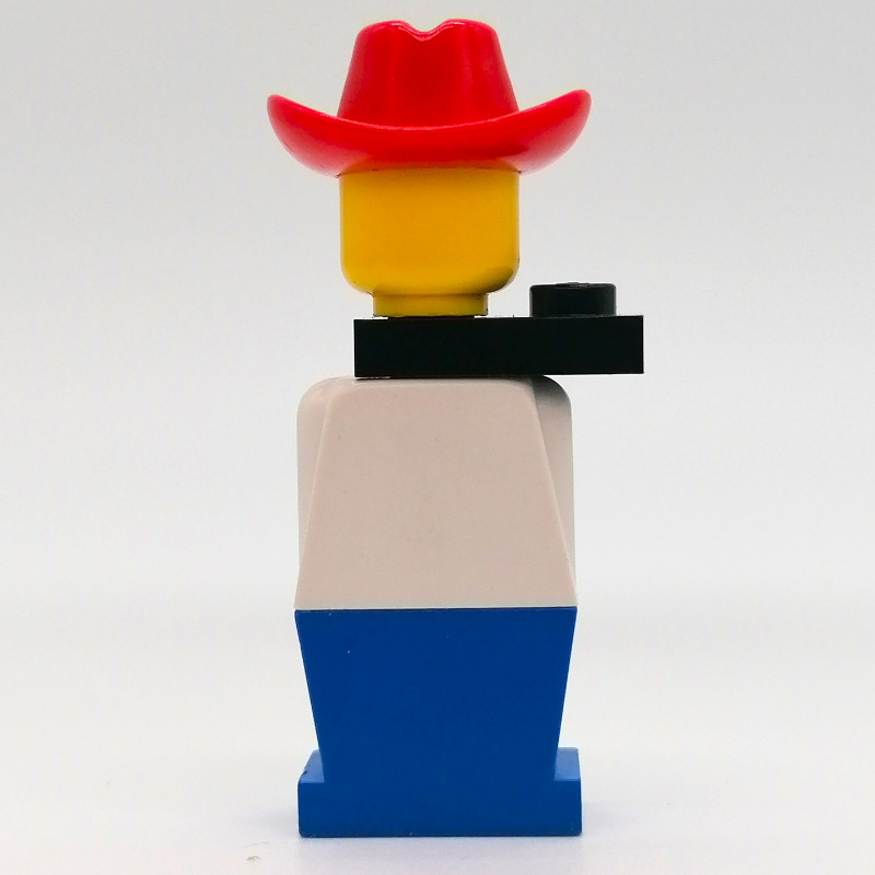 LEGO LEGOLAND White Torso, Blue Legs, Red Cowboy Hat, Black Scarf (fig-006472)