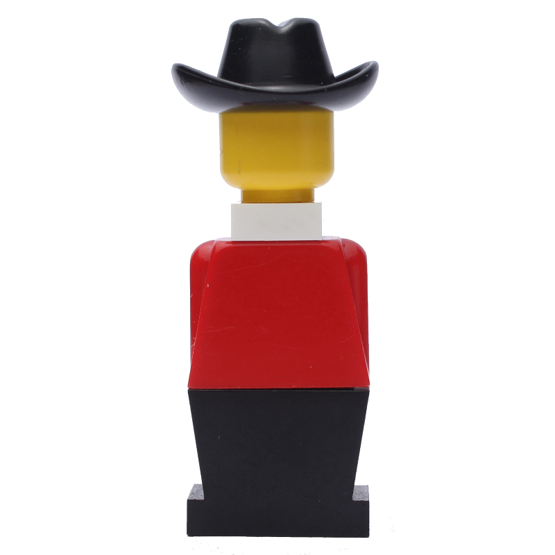LEGO LEGOLAND Red Torso, Black Legs, Black Cowboy Hat, White Scarf (fig-006473)