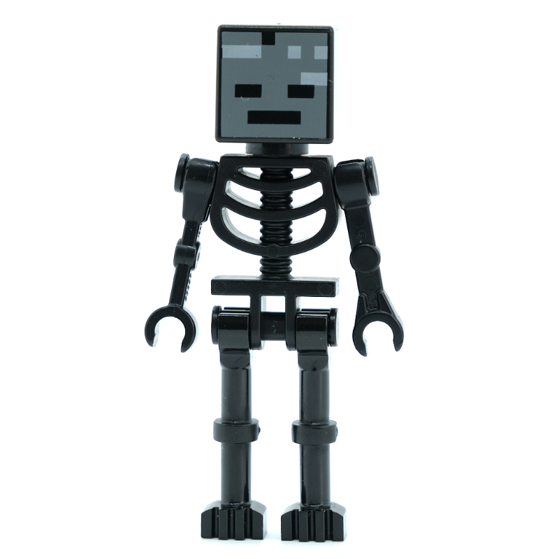 LEGO Wither Skeleton, Square Skull, Straight Arms (60115 Torso) (fig-006491)