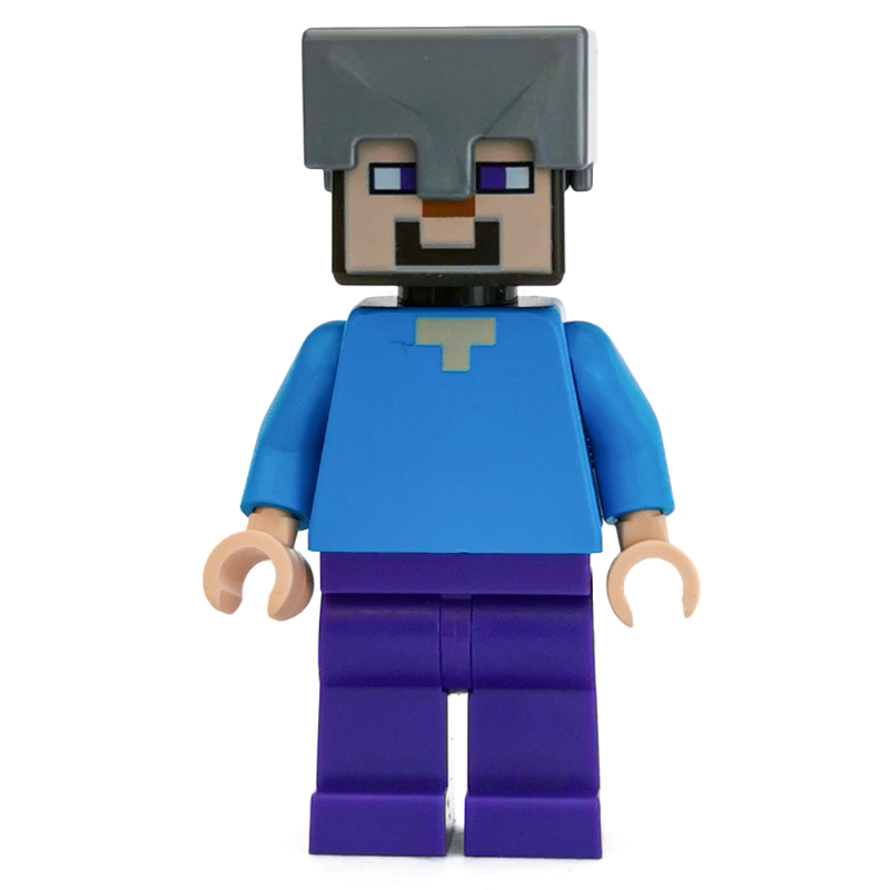 LEGO Steve in Flat Silver Helmet (fig-006492)