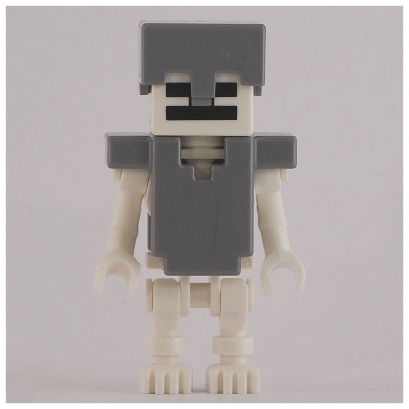 LEGO Skeleton, Square Skull, Flat Silver Helmet and Armor (fig-006499)