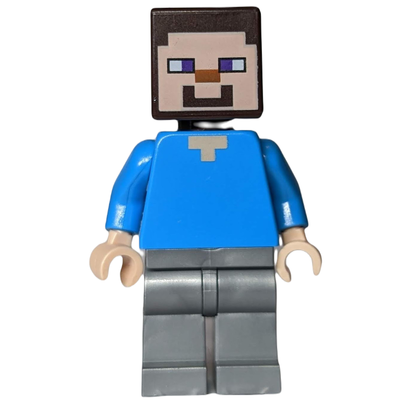 LEGO Steve with Flat Silver Legs (fig-006503)