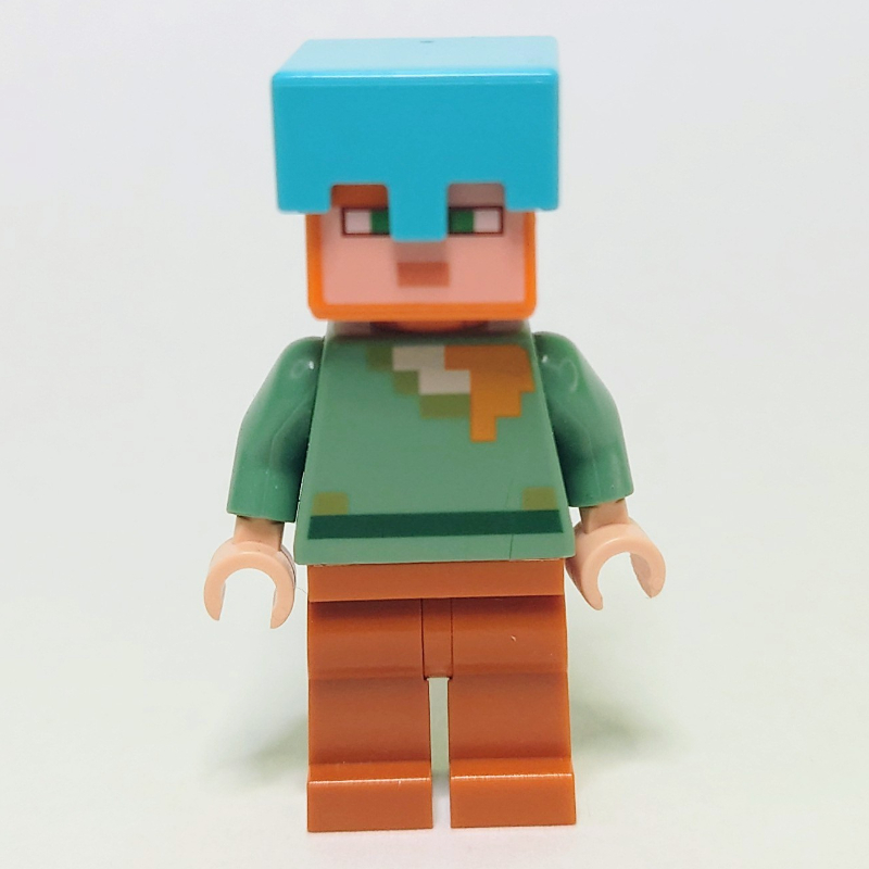 LEGO Alex in Medium Azure Helmet and Dark Orange Legs (fig-006522)