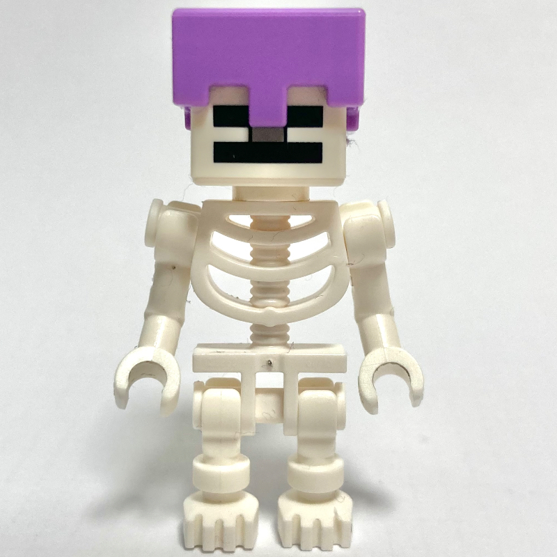 LEGO Skeleton, Square Skull, Medium Lavender Helmet (60115 Torso), Spider Jockey (fig-006531)
