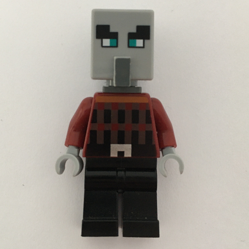 LEGO Pillager, Black Legs, Neck Bracket, Wide Eyes (fig-006544)