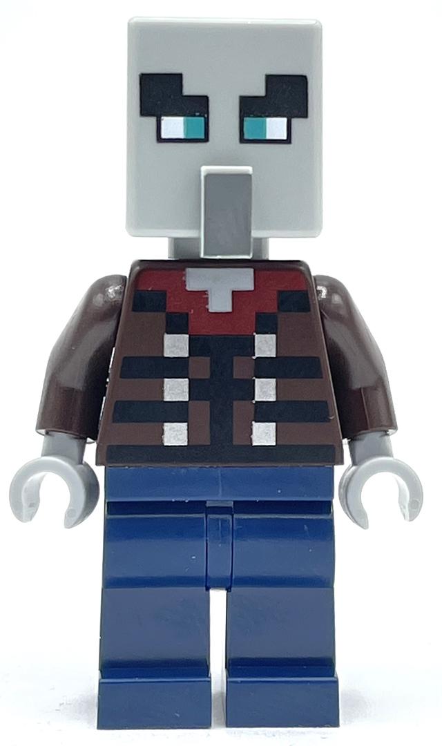 LEGO Illager, Vindicator, Dark Blue Legs, Wide Eyes (fig-006545)