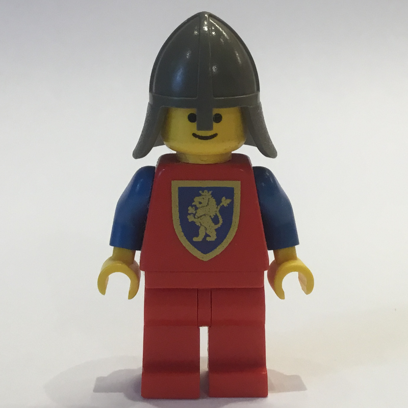 LEGO Knight (Crusader Lion) - Red Legs, Dark Gray Neck-Protector (fig-006554)