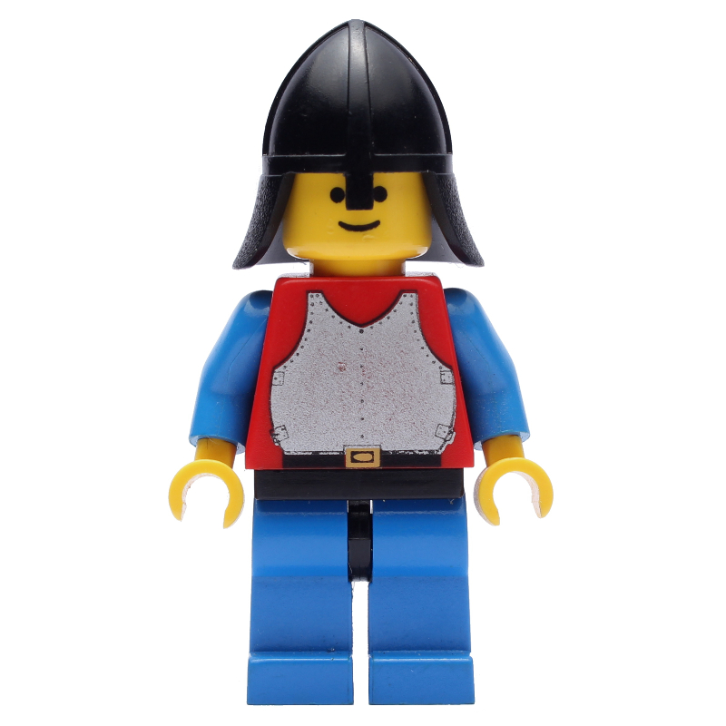 LEGO Knight (Breastplate on Red) - Blue Legs, Black Neck-Protector (fig-006560)