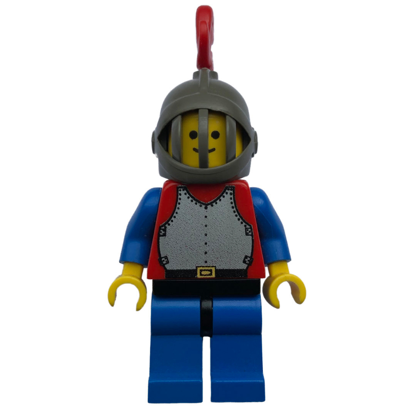 LEGO Knight (Breastplate on Red) - Blue Legs, Red Plume (fig-006561)