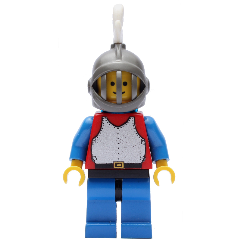 LEGO Knight (Breastplate on Red) - Blue Legs, White Plume (fig-006563)